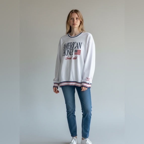 Simply Southern Tops - Simply Southern Patriotic American Themed Cozy Oversized Crewneck Sweatshirt